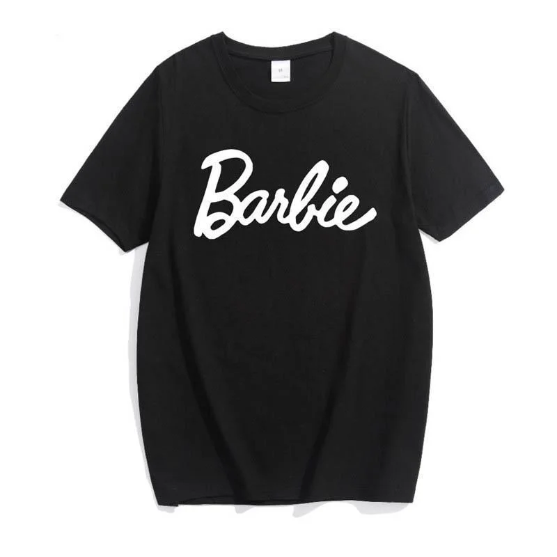 "Barbie" Graphic Tee-shirt Comfortable Short Sleeve Tunic