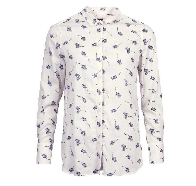 Barbour Lomond Ladies Shirt - Cloud Classic Solid Short Shirt