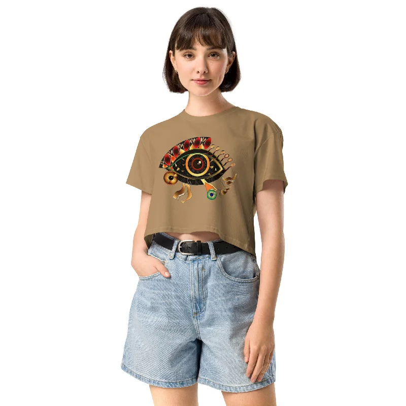 Cropped Tshirt Top EYE 1 Cozy Loose Fit Short Sleeve