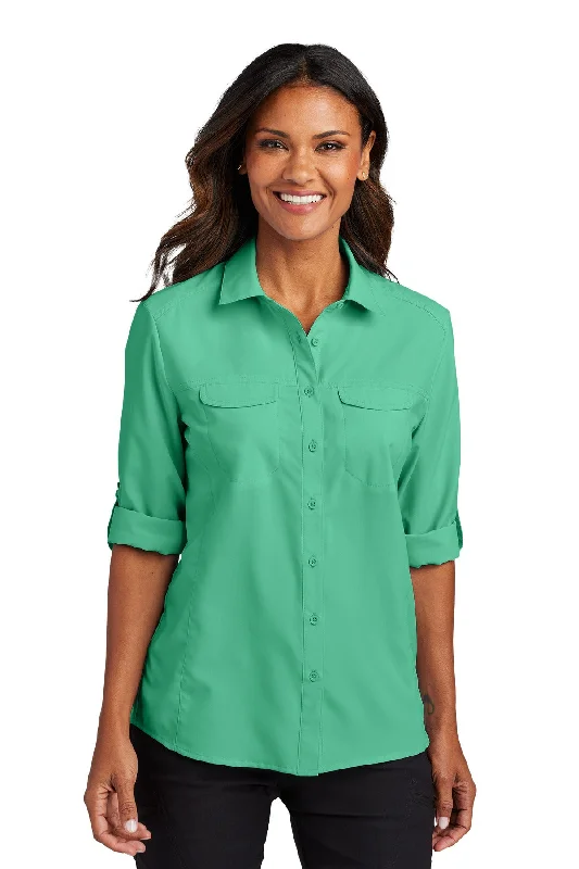 Port Authority Women's Long Sleeve UV Daybreak Shirt Comfortable Pocket Short Shirt