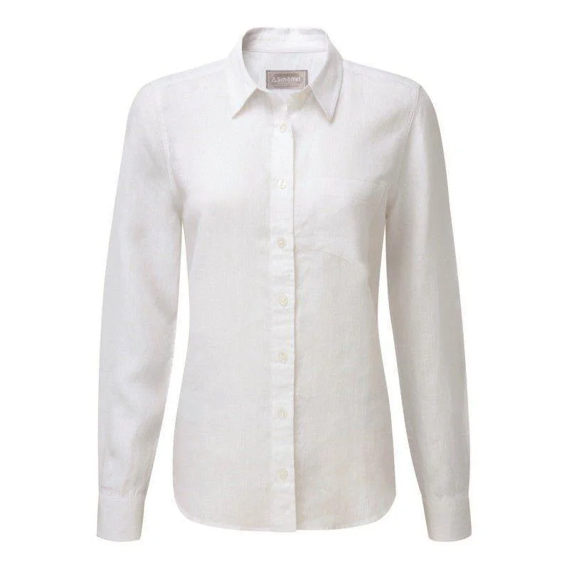 Schoffel Saunton Linen Shirt - White Soft Cotton Short Shirt