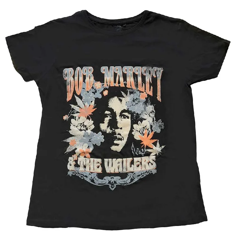 Bob Marley & The Wailers Ladies T-Shirt: Bob Marley & The Wailers Sequined Glittery Shiny