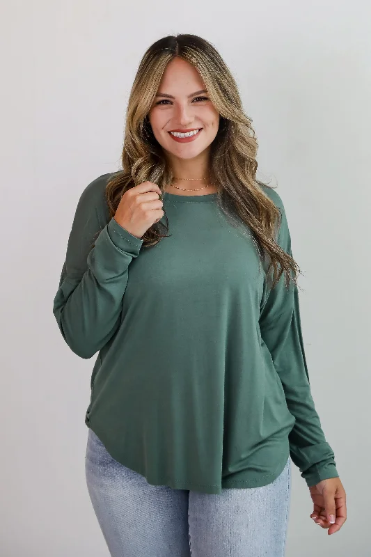 Callie Everyday Long Sleeve Tee - DU DEAL Layered Multi-layer Single Layer