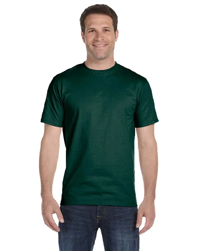 Gildan DryBlend 50/50 T-Shirt | Forest Green Print Jacquard Patchwork