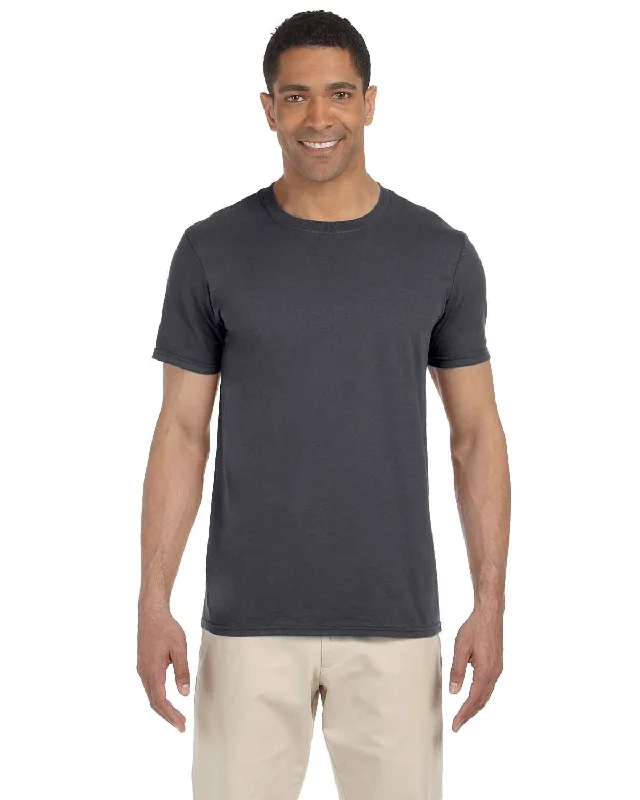 Gildan SoftStyle T-Shirt | Charcoal Embroidered Appliqued Beaded