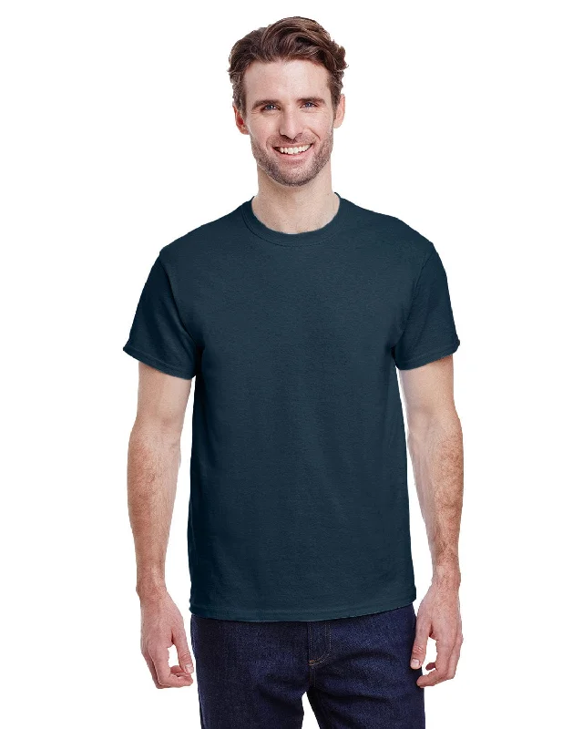 Gildan Ultra Cotton Heavyweight T-Shirt | Blue Dusk Welt Pockets Slit Pockets Flap Pockets