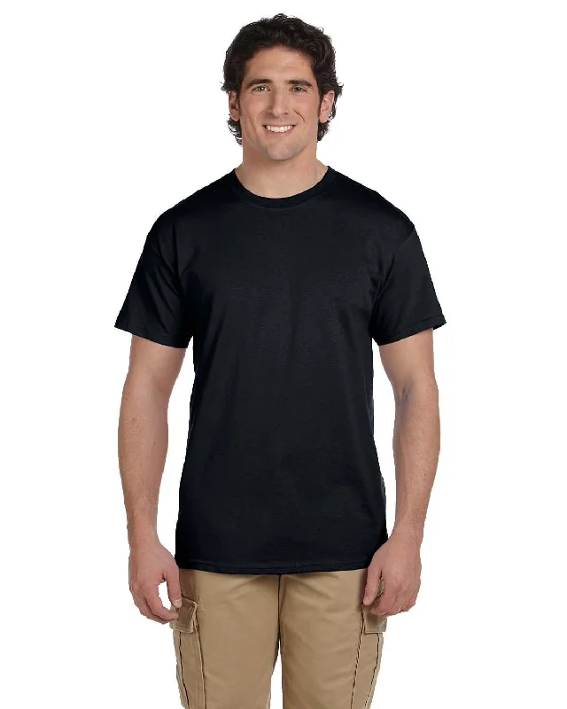 Hanes ComfortBlend 50/50 T-Shirt | Black Thin T-Shirt Open Front Quick Dry