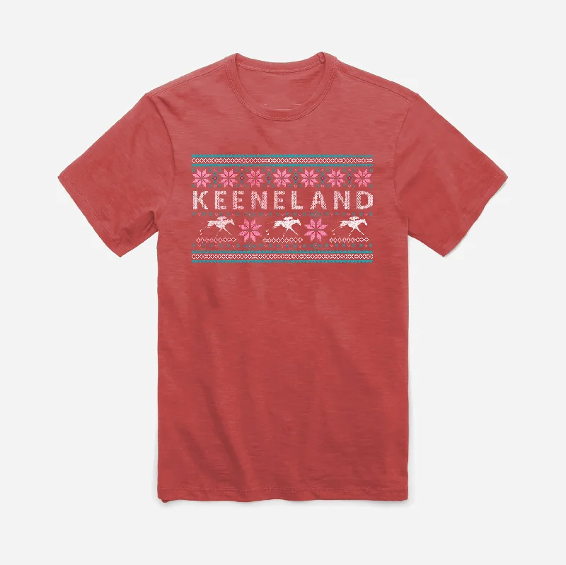 Keeneland Holiday Tee Print Jacquard Patchwork