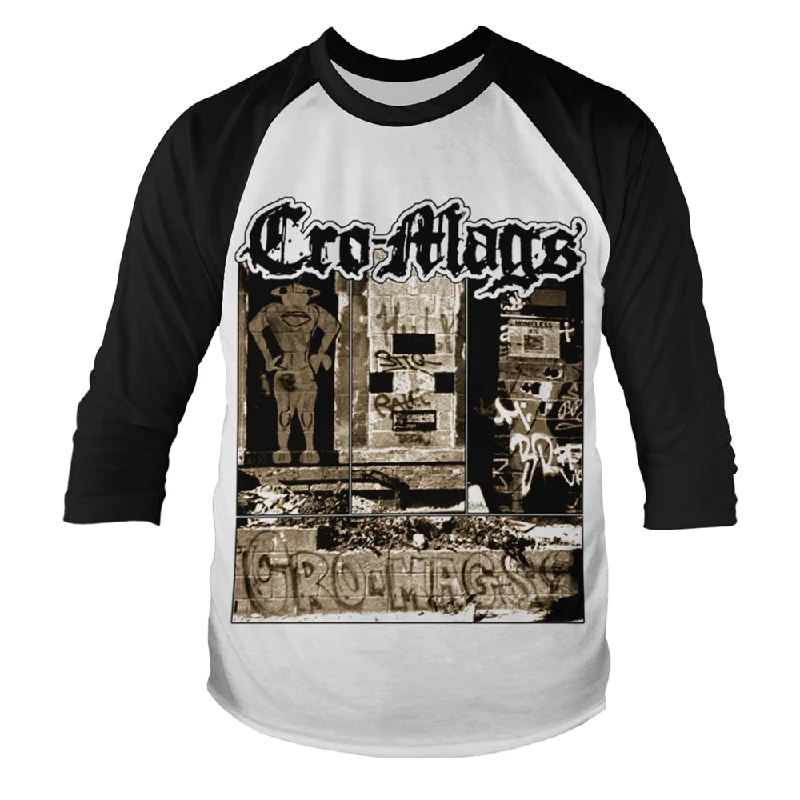 Cro-Mags Unisex Raglan T-shirt: Graffiti Chenille Brocade Lace