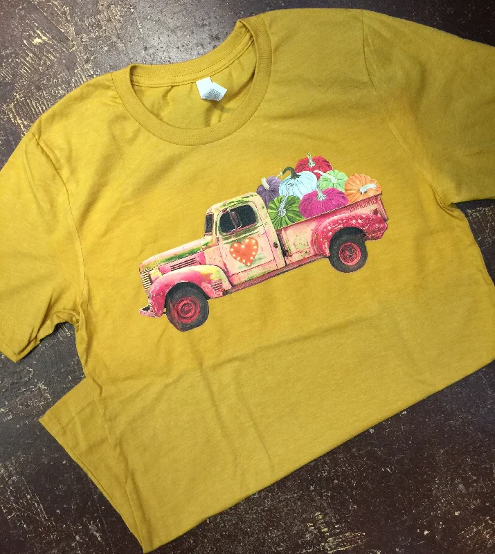 Pumpkin Truck T-Shirt Elasticated Padded Insulated