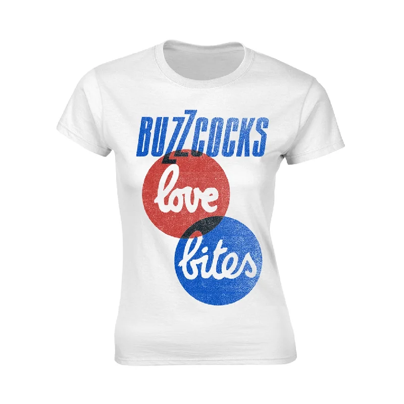 Buzzcocks Ladies T-shirt: Love Bites Welt Pockets Slit Pockets Flap Pockets