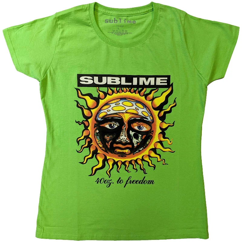 Sublime Ladies T-Shirt: 40oz To Freedom Ribbed T-Shirt High Neck Heavyweight