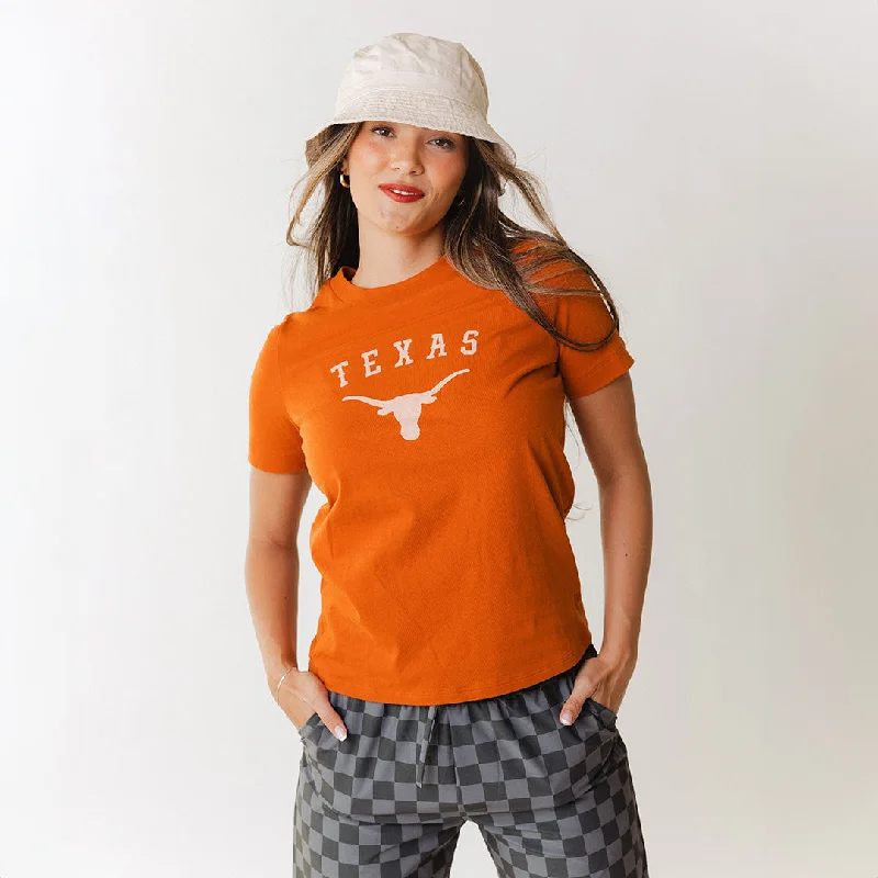 Texas Basic Graphic T-Shirt, Burnt Orange Modern Contemporary Chic