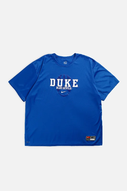 Vintage Duke Blue Devils Nike Tee - XL Mesh Blend Leather Blend Suede Blend