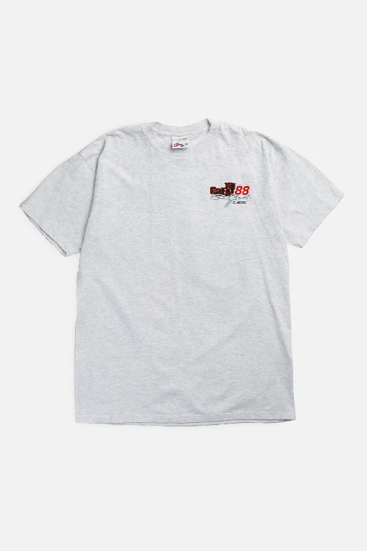 Vintage Racing Tee - L Thin T-Shirt Open Front Quick Dry