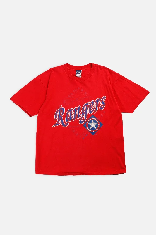 Vintage Texas Rangers MLB Tee - XL Chenille Blend Fleece Blend Nylon Blend