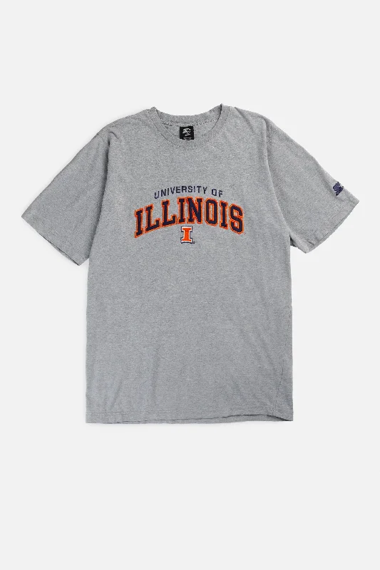 Vintage University of Illinois Tee - M Iron Safe Non-Iron Wrinkle Free