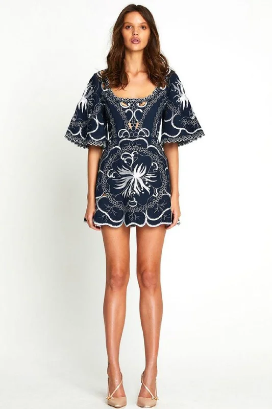 Dissolving Hearts Mini Dress Chic Tropical Mini Dress