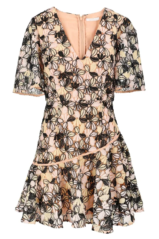 Eloquence Floral Mini Dress Elegant Silk Mini Dress