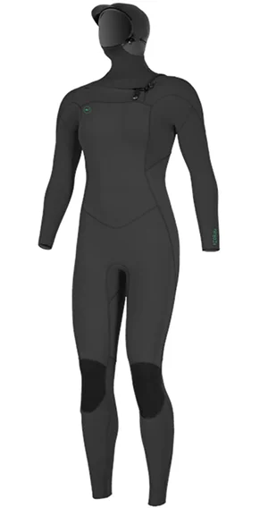 O'neill  Ninja 5/4 Hooded Women's Wetsuit  ON SALE! Hoodie with Raw Hem Edgy Unfinished