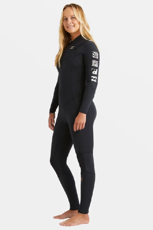 Billabong Synergy Natural 5/4 Hooded Women's Wetsuit Hoodie with Toggle Buttons Decorative Unique