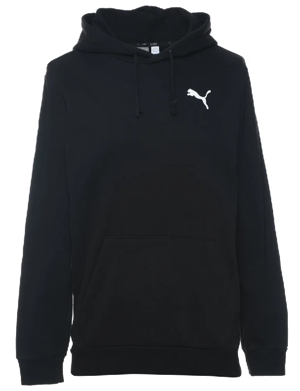 Black & White Contrast Puma Sweatshirt - S Hoodie with Color Block Contrast Stylish