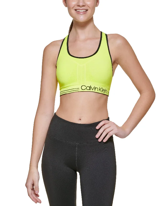 Calvin Klein Performance Womens Reversible Medium Impact Sports Bra Breathable Comfort Bra