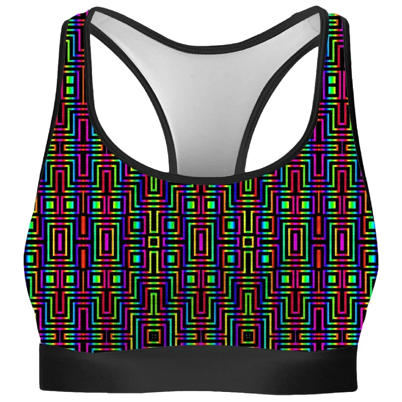 DMT Blocks Rave Bra Seamless Sports Bra