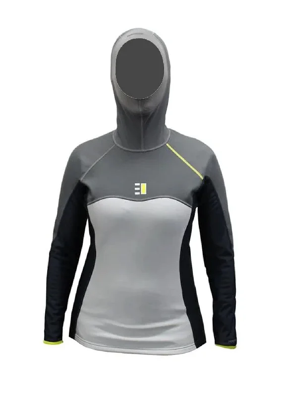 Enth Degree Womens Nekton Hooded L/S Thermal Top Hoodie with Strings Custom Fit Adjustable