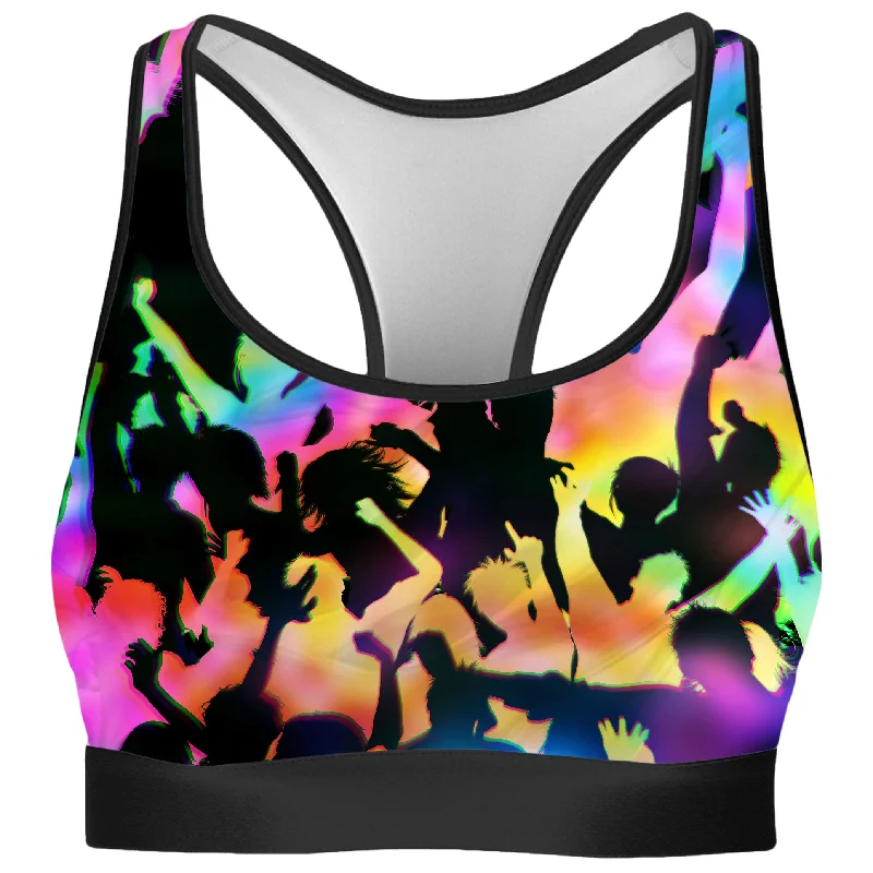 Good Vibes Rave Bra High Support Sports Bra