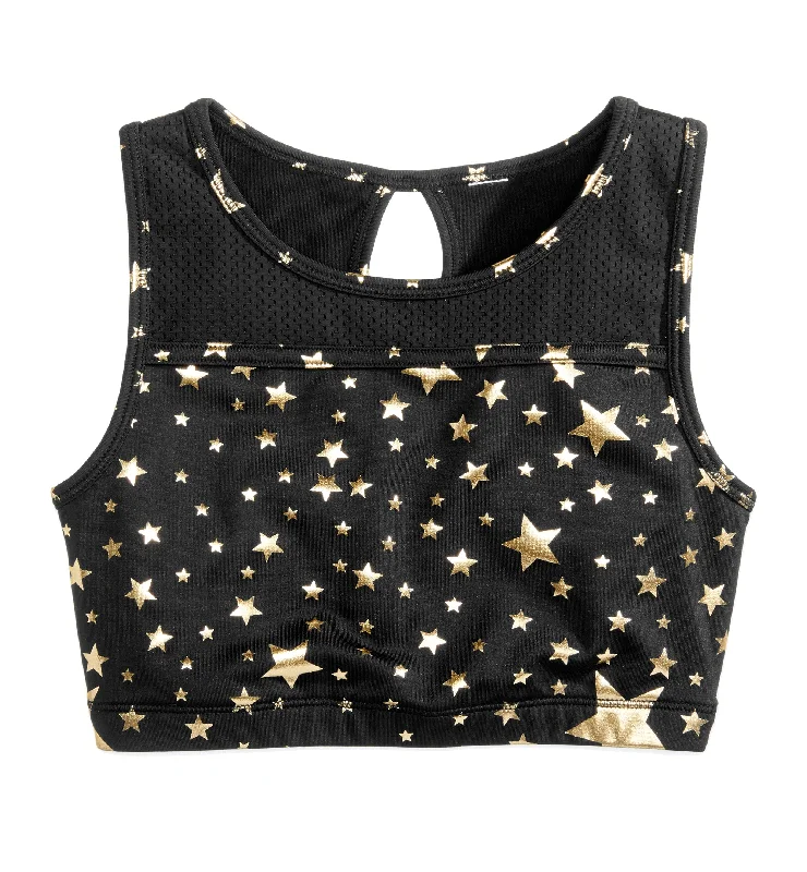 Ideology Big Girls Star Print Sports Bra Soft Mesh Bra