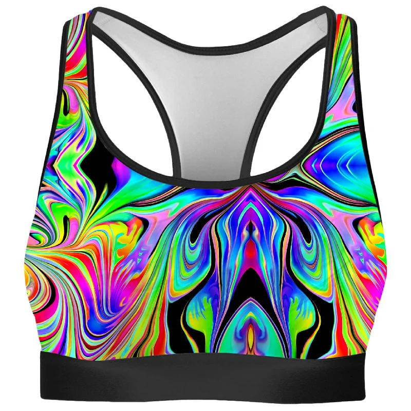 Macro Dose Rave Bra Trendy Sports Bra