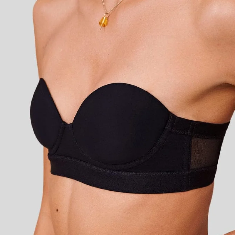 MVP Multiway Strapless Bra Black Chic Satin Bra