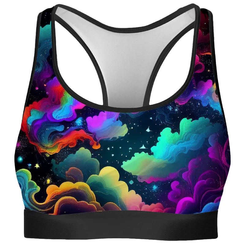 Over the Horizon Rave Bra Sports Support Bra