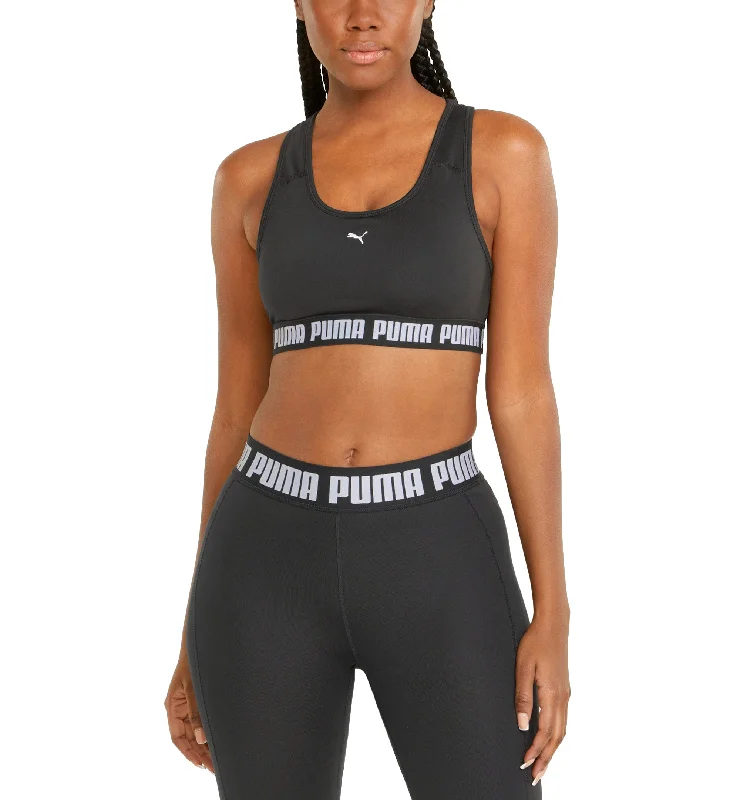 Puma Womens Strong Mid Impact Sports Bra Cozy Wire-Free Bra