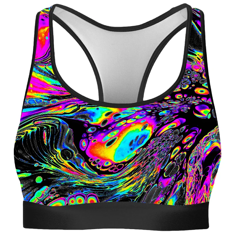 Rainbow Magma Rave Bra Comfortable Fit Bralette