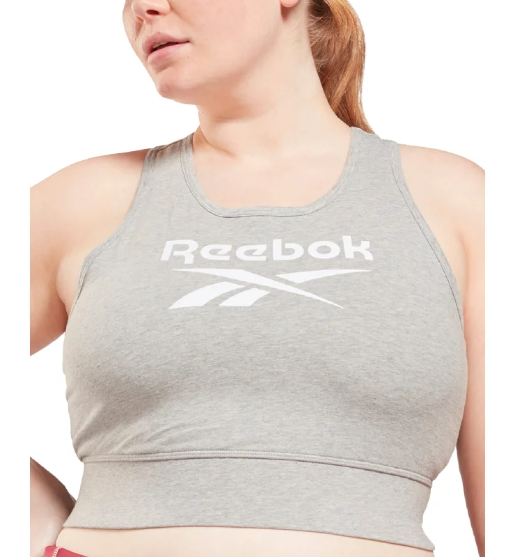 Reebok Plus Size Graphic Sports Bra Breathable Full Coverage