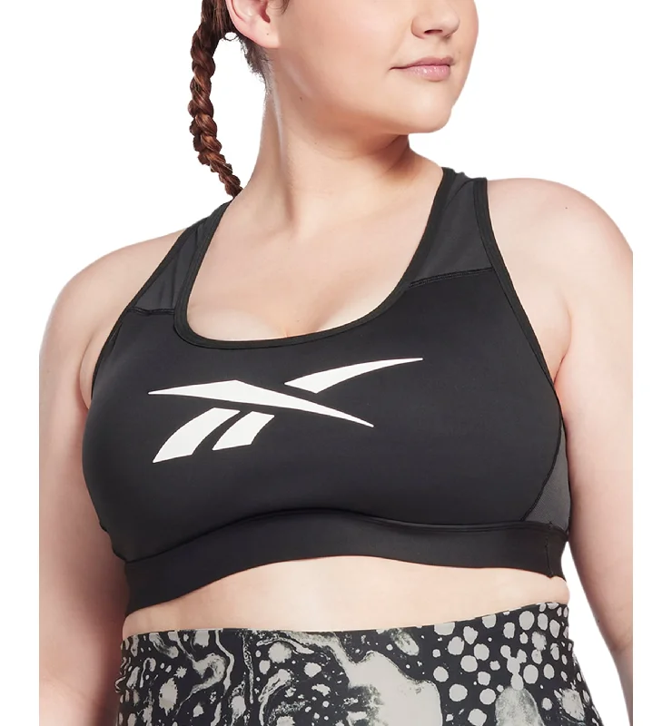 Reebok Plus Size Lux Vector Medium Impact Racerback Sports Bra Contour Bra Style