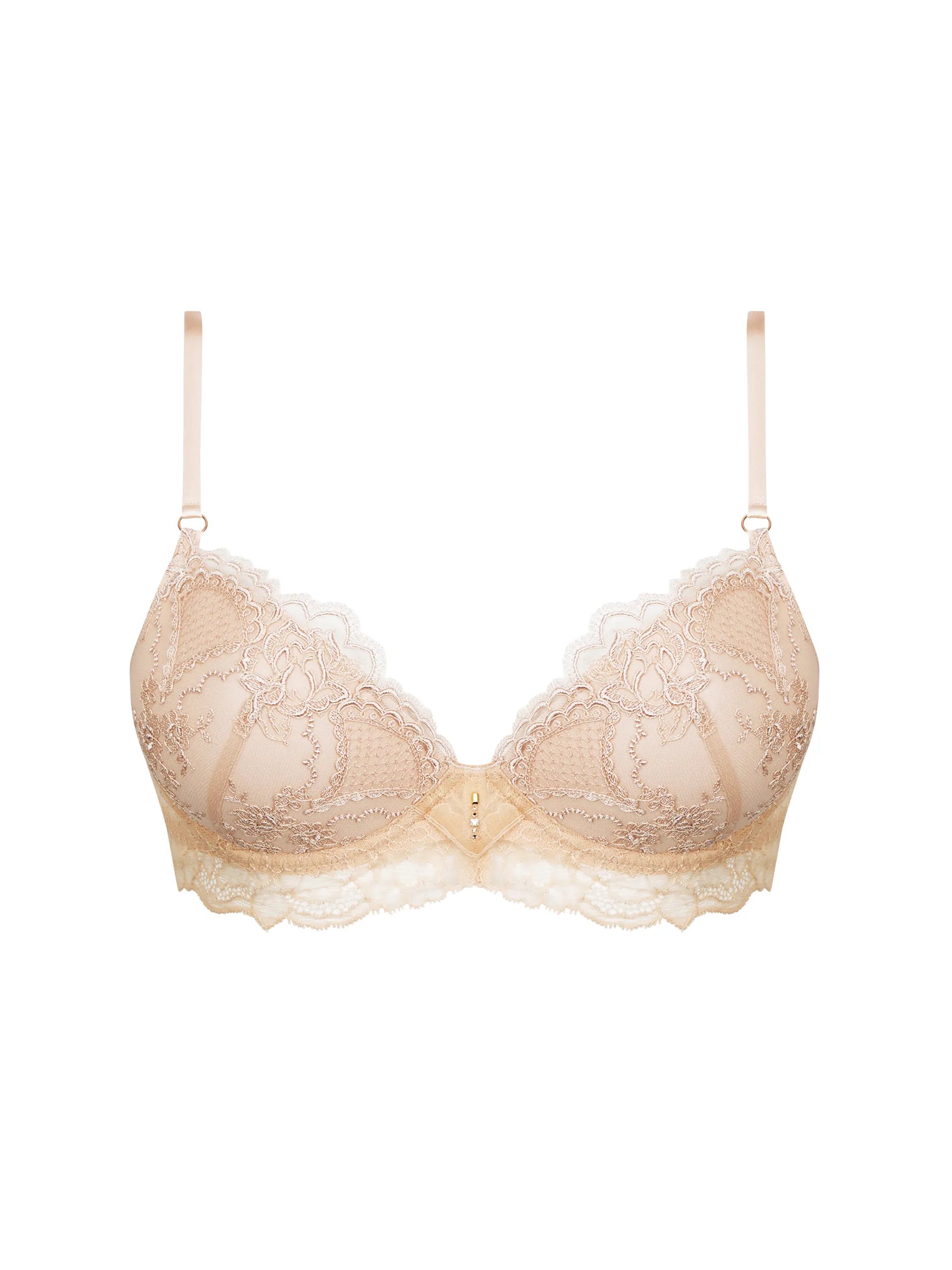 Sublime En Dentelle Contour Bra In Nude - Lise Charmel Adjustable Comfort Bra