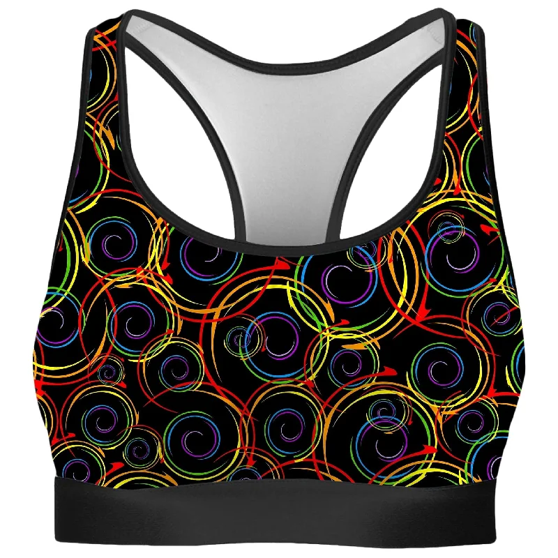 Swirl Abstract Rave Bra Sexy Underwire Bra