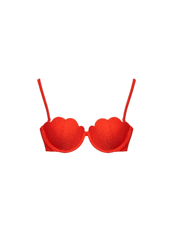 The Contour Bra - Grapefruit (Embossed) Supportive Sports Bra