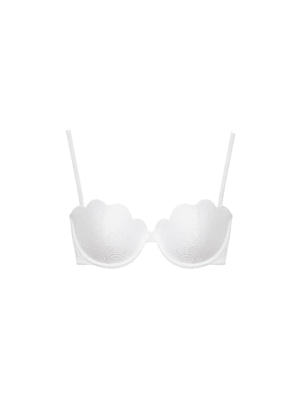 The Contour Bra - Ivory Honeycomb High Support Sports Bra