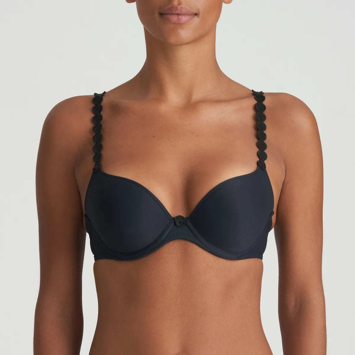 Tom Push Up Bra In Charcoal - Marie Jo Seamless Sports Bra