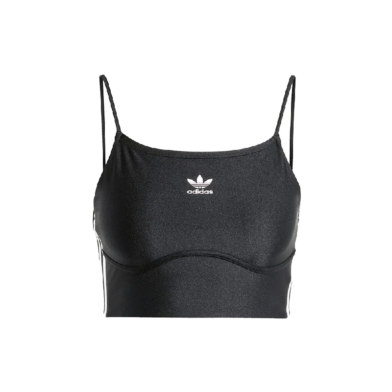 W 3-Stripe Bra Top 'Black' Soft Mesh Bra