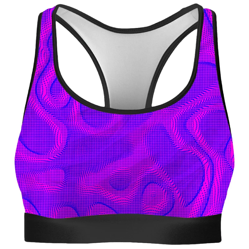 Wild Berry Halftone Rave Bra Smooth Fit Bra