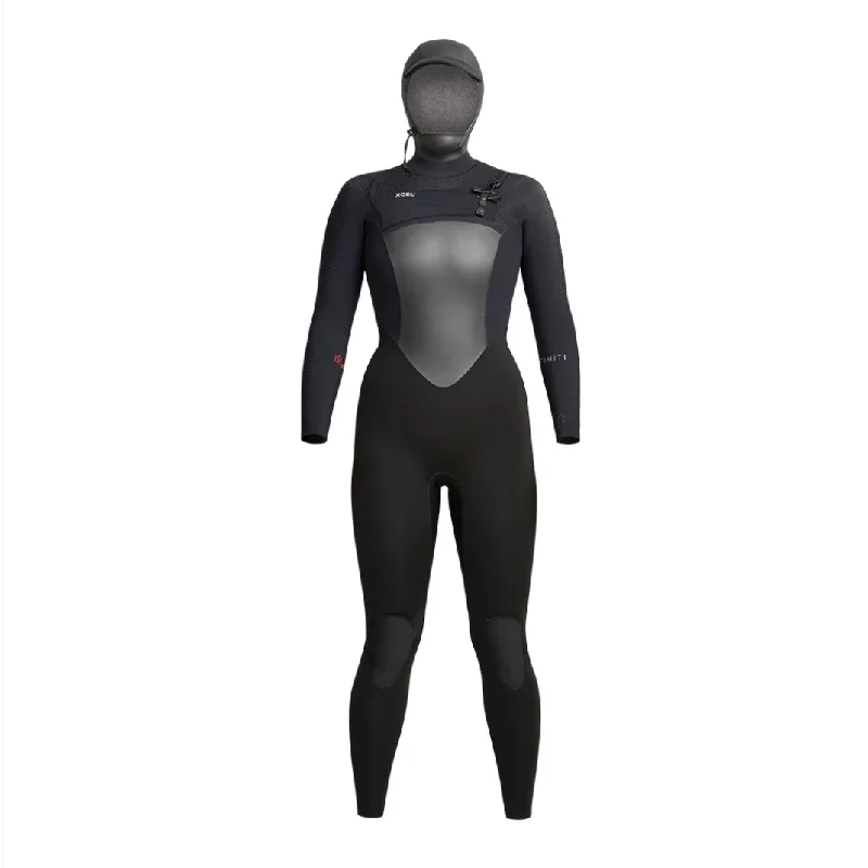 Women's Xcel Infiniti 5/4 Hooded Wetsuit Hoodie with Drawstring Waist Adjustable Fitted