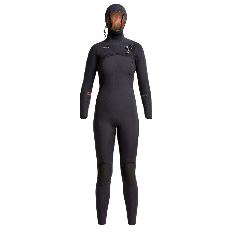 Xcel Women's Comp X 5.5/4.5mm Hooded Wetsuit - Black Cotton Hoodie Fleece Lining Warmth