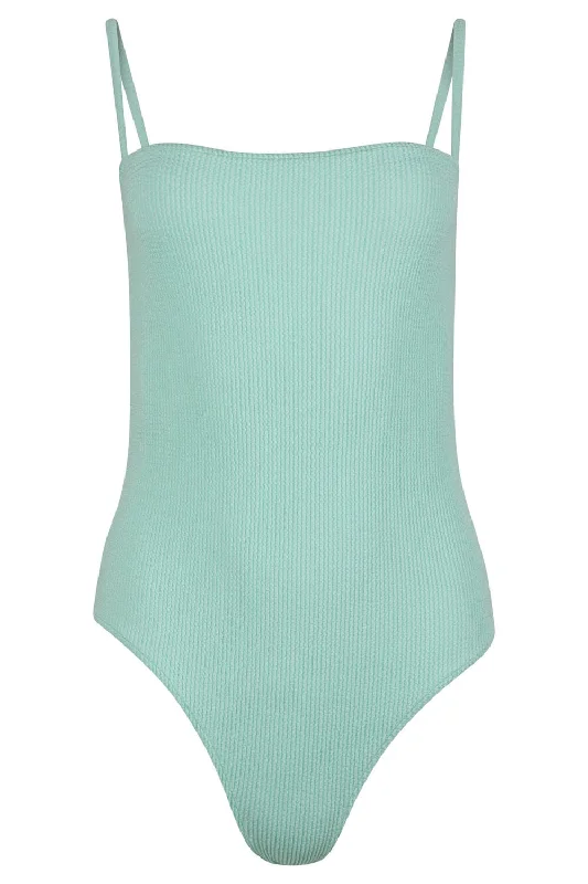 The Liz One Piece Swimsuit Aqua High-Waisted Swimwear