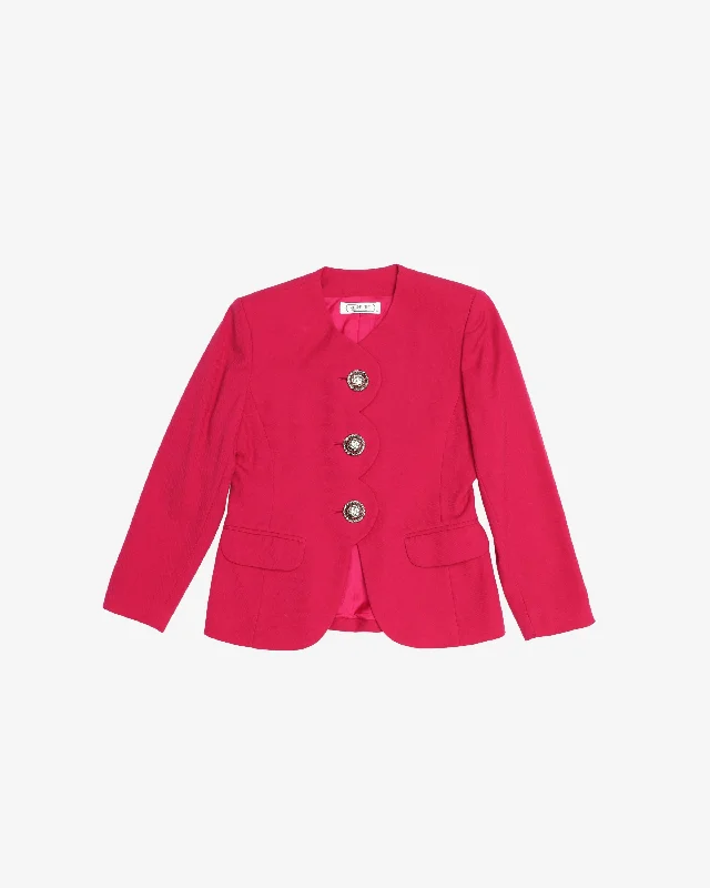 Fuchsia pink blazer style jacket - S Anorak Shell Jacket Lightweight Jacket