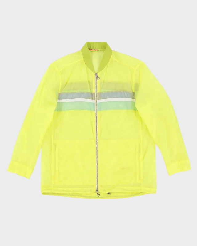 Prada 1990s Yellow Windbreaker jacket - M Oversized Jacket Tailored Jacket Straight Jacket